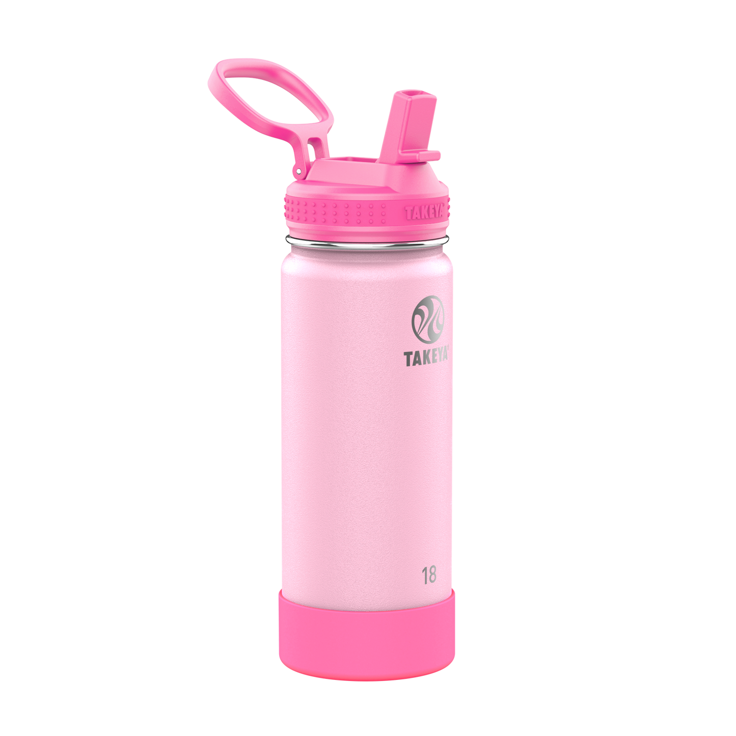 actives-kids-glow-in-the-dark-water-bottle-with-straw-lid-x5 51076-Actives-Kids-Straw-18-GID-SummerGlowPink-angle.png