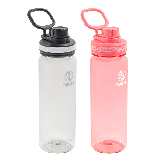 tritan-water-bottle-bundle-with-spout-lid-2-pack-d5 51689-Tritan-Spout-24-2pk-Clear-FlutterPink-angle_2e2a67e8-7240-4517-90e1-85605eacf4b2.png